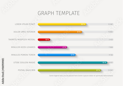 Vector column horizontal graph template