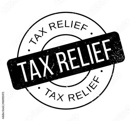 Tax Relief rubber stamp. Grunge design with dust scratches. Effects can be easily removed for a clean, crisp look. Color is easily changed.