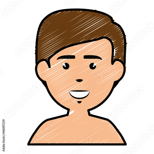 young man shirtless avatar character