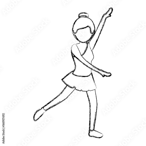 beautiful woman dancing vallet