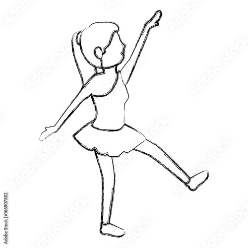 beautiful woman dancing vallet