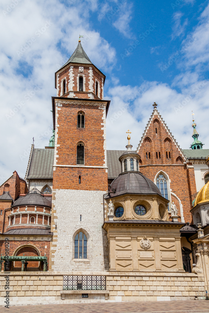 Wawel cathedral on a sunny day