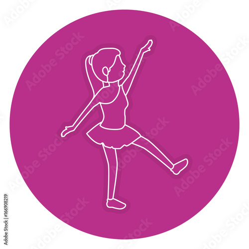 beautiful woman dancing vallet