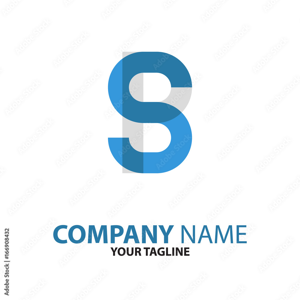 Obraz premium SP or PS initial logo concept