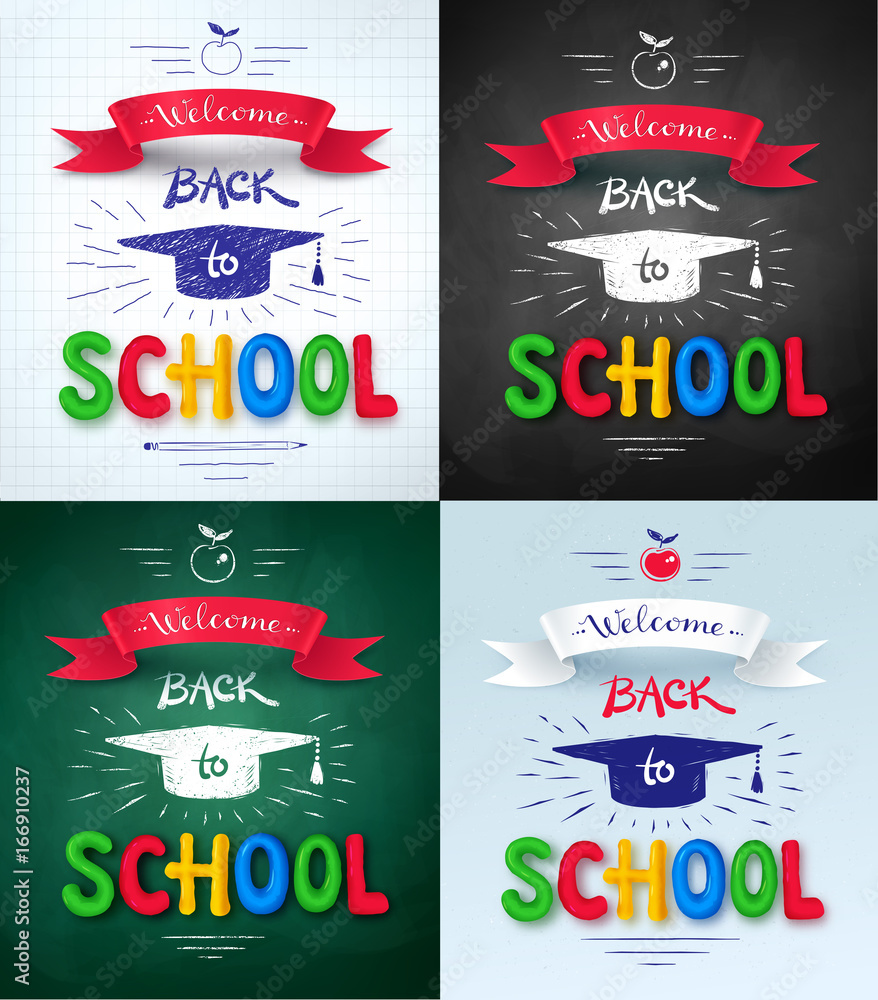 Collection of Welcome Back to School posters
