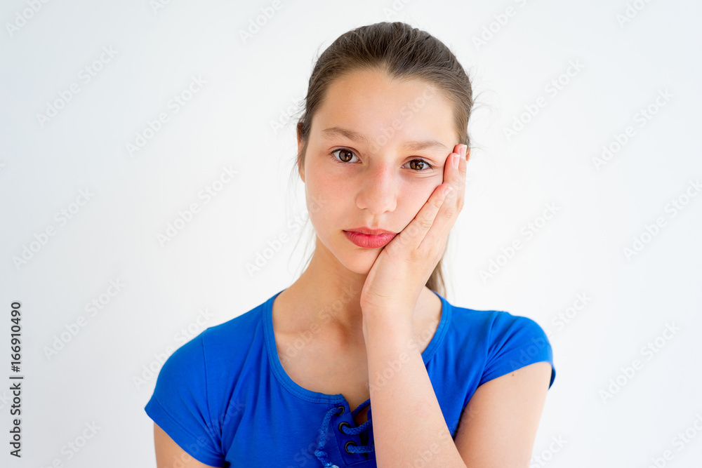Girl showing emotions Girl showing emotions