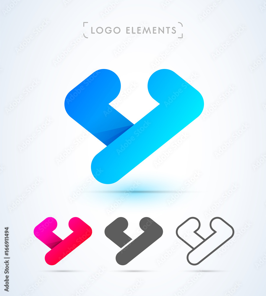 Vector abstract letter Y with arrow logo template. Origami material design. Vector abstract letter Y with arrow logo template. Origami material design.