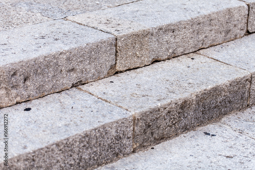 Close up view of marble stairs