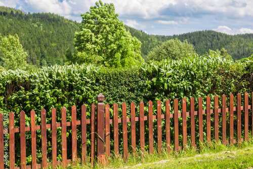 Fototapeta Naklejka Na Ścianę i Meble -  wood fence perspective view
