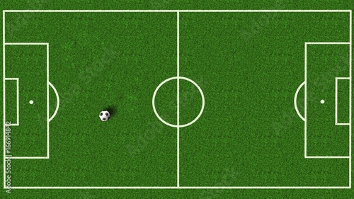 soccer field / football field top view with green natural grass - soccer background
