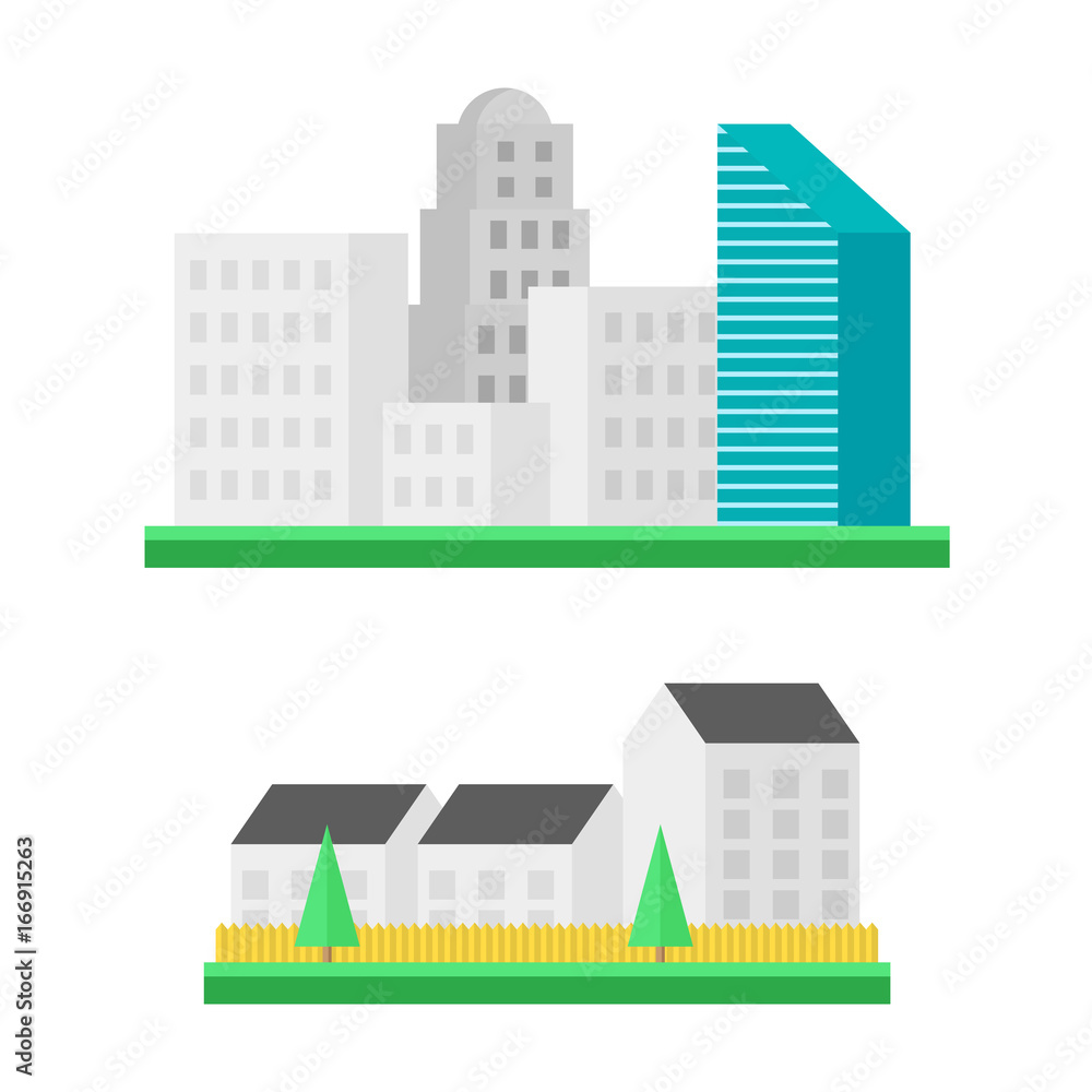Urban landscapes vector illustration