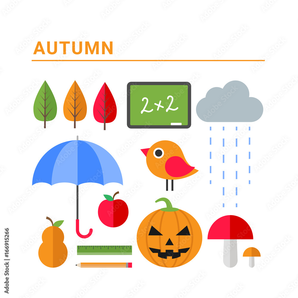 Autumn concept vector illustration Autumn concept vector illustration