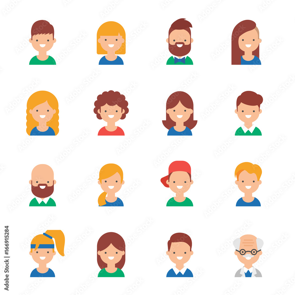 Set of vector avatars Set of vector avatars