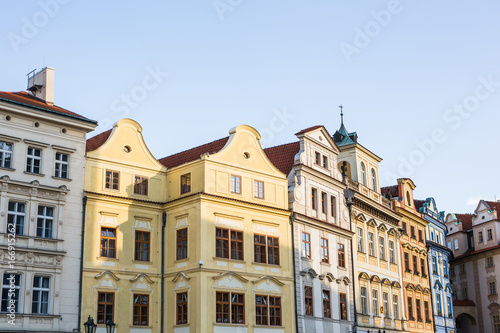 Facade of a building in Prague  Czech Republic
