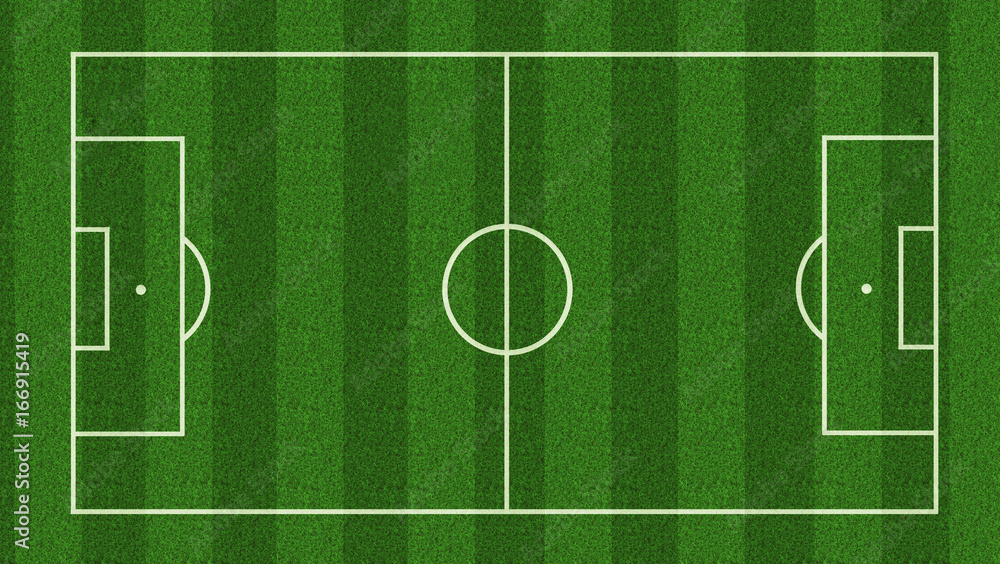 Football field / soccer field on realistic green grass. top view. background Football field / soccer field on realistic green grass. top view. background