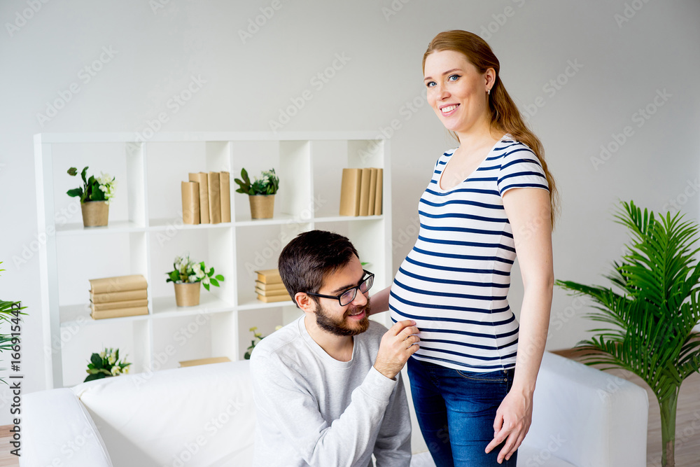 Fototapeta premium Pregnant woman with husband