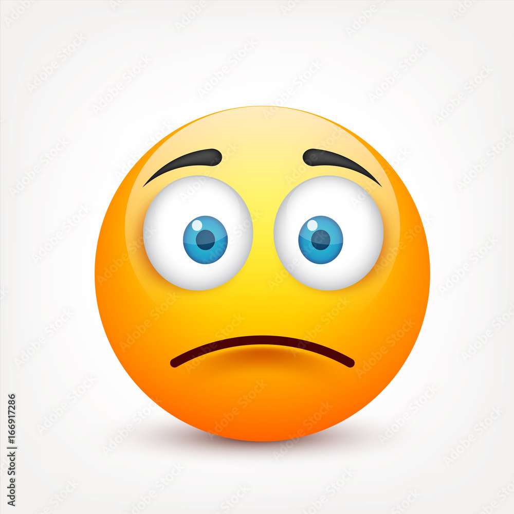 Smiley with blue eyes,emoticon set. Yellow face with emotions. Facial expression. 3d realistic emoji. Sad,happy,angry faces.Funny cartoon character.Mood.Vector illustration. Smiley with blue eyes,emoticon set. Yellow face with emotions. Facial expression. 3d realistic emoji. Sad,happy,angry faces.Funny cartoon character.Mood.Vector illustration.