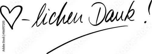 Handschrift Herzlichen Dank