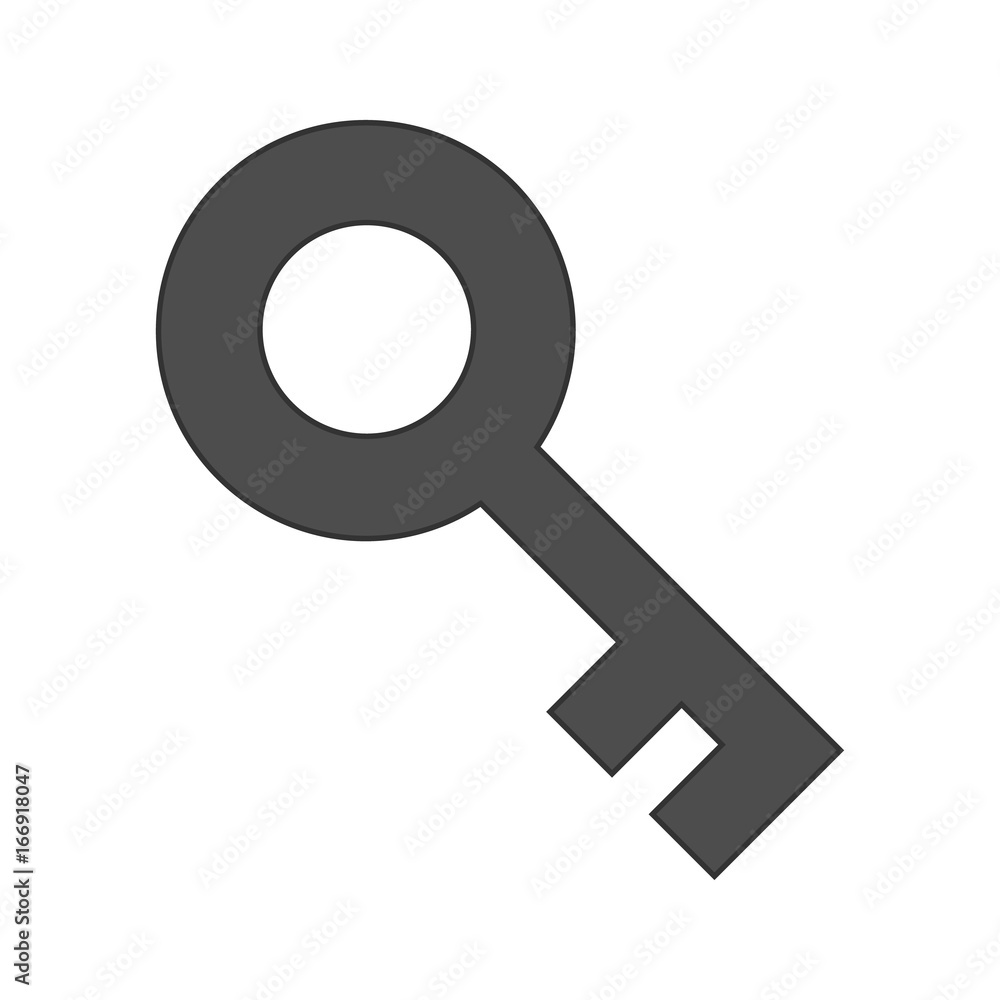 Dark Gray Key Icon Isolated, Concept - Solution, Access, Unlock Dark Gray Key Icon Isolated, Concept - Solution, Access, Unlock