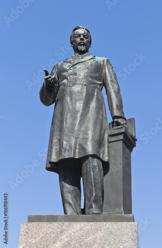 Monument to A.S. Popov on Kamennoostrovsky Avenue in the city of St. Petersburg  Russia