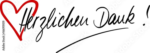 Handschrift Herzlichen Dank