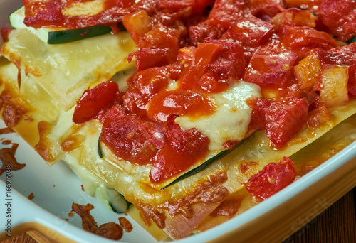 Vegetable lasagna with zucchini