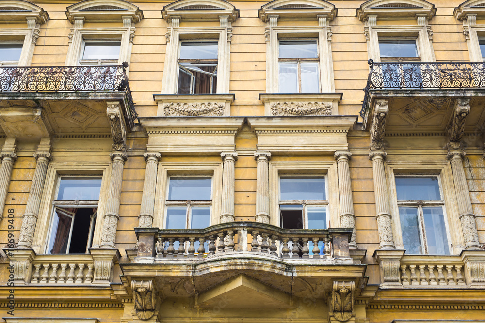 balcony in classic building balcony in classic building