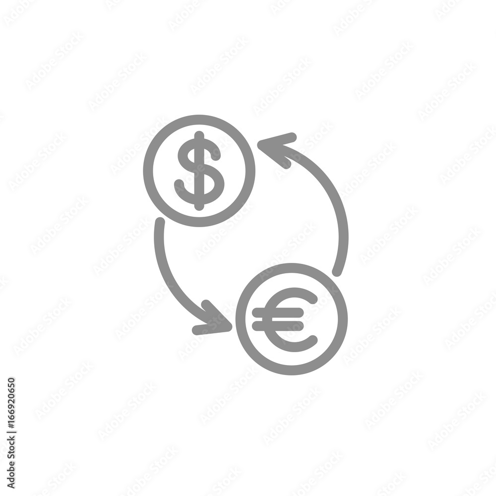 Exchange simple line icon. Business and finance vector. Exchange simple line icon. Business and finance vector.