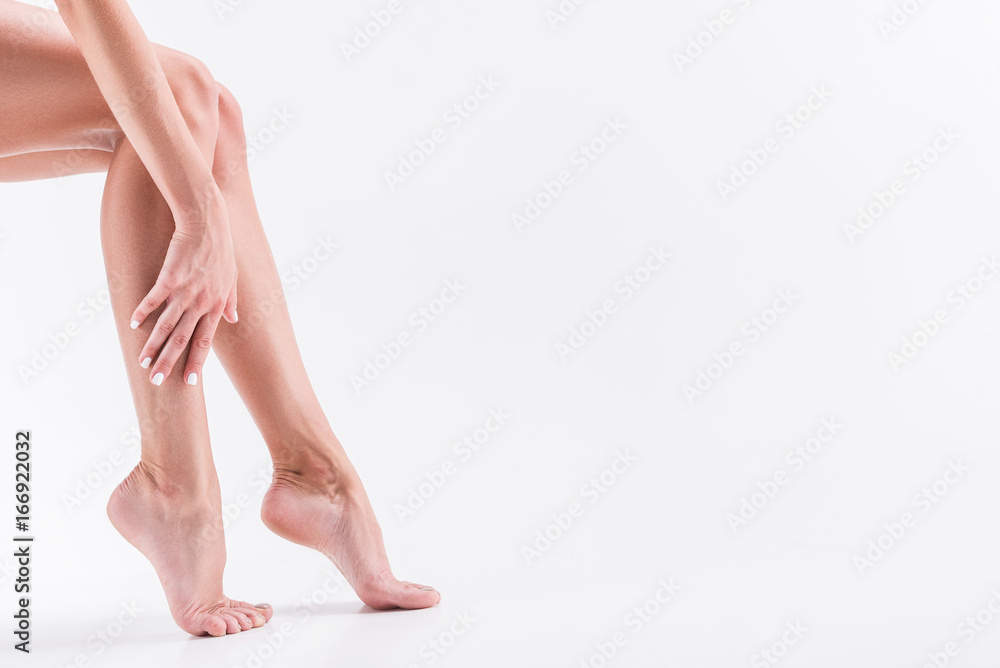 Youthful slim girl resting after hard day Youthful slim girl resting after hard day