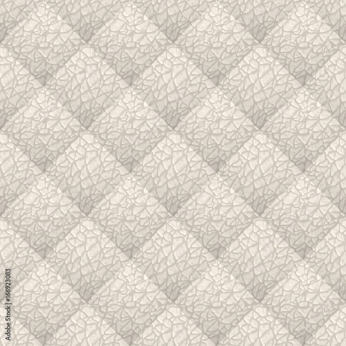 Beige leather upholstery vector seamless pattern. Quilted leather texture. Anymal skin texture. Can be used in web design and graphic design.