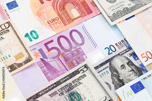 Colorful world paper money background.