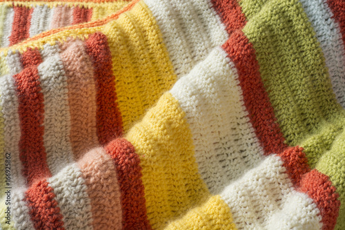 Bright warm colored orange and yellow yarn crochet