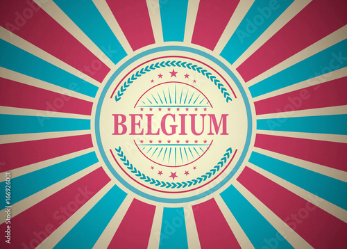 Belgium  Retro Vintage Style Stamp Background