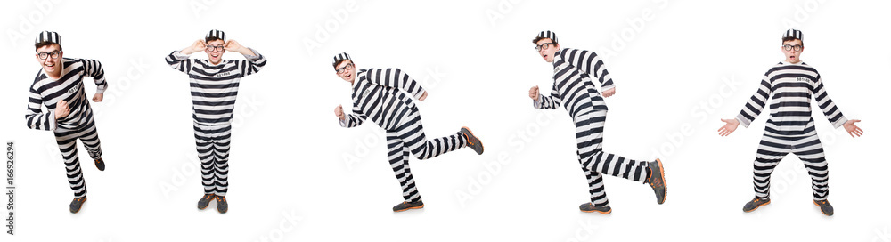 Funny prison inmate in concept Funny prison inmate in concept