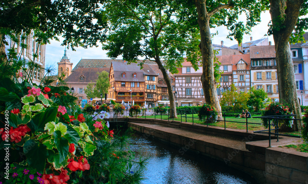 Beautiful view of historic town of Colmar. Beautiful view of historic town of Colmar.