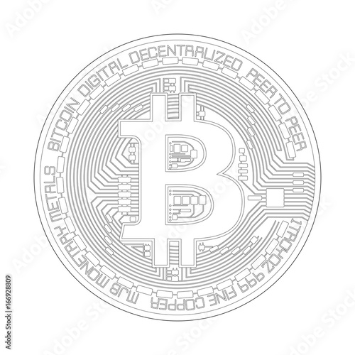 Bitcoin Digital currency vector