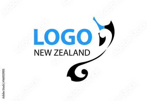 Vector - New Zealand modern logo, isolated on white background. Vector illustration. photo