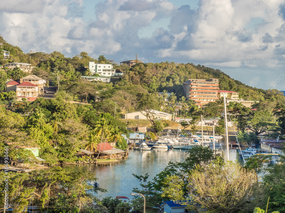 Town of  Castries in Saint Lucia