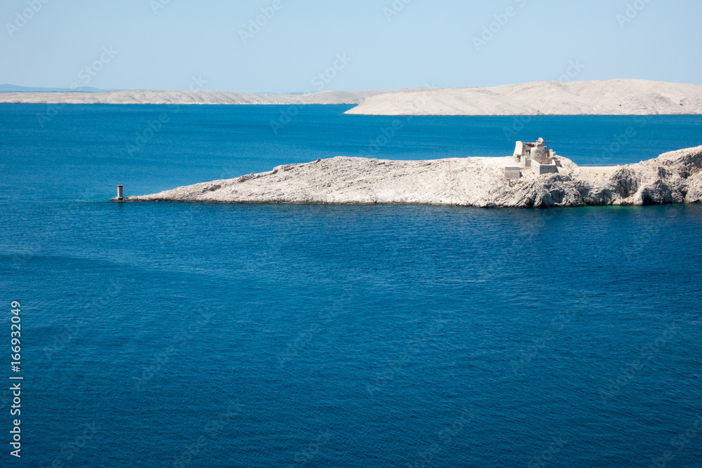 Ruins of ancient Fortress Fortica on island Pag, Croatia Ruins of ancient Fortress Fortica on island Pag, Croatia