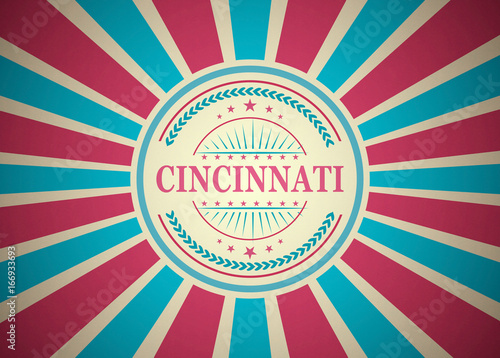 Cincinnati Retro Vintage Style Stamp Background