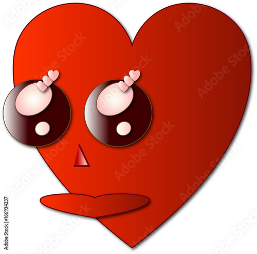 Love, cœur, emoji, smiley, saint valentin, aimer, bonne année, mignon, embrasser