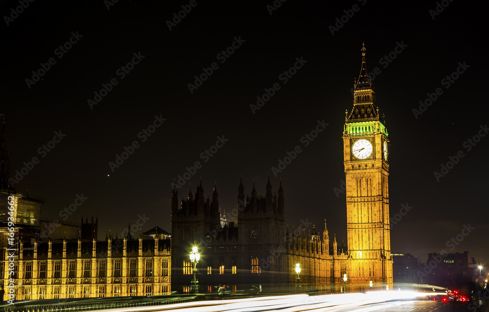 Big Ben Tower Westminster Bridge Parliament London England
