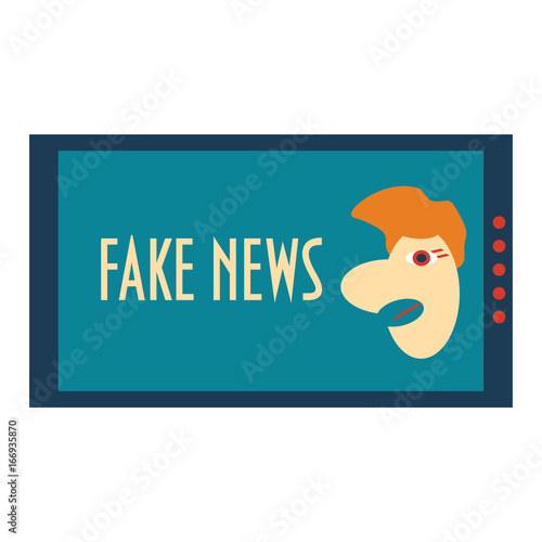 Fake News Concept Vector Illustration. Corrupt media satire could be used as a sign or icon.