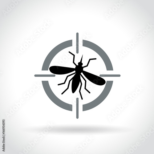 mosquito target icon on white background
