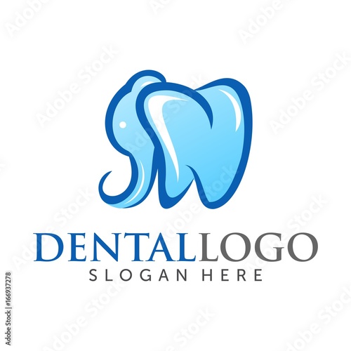 elephant dental Illustration Logo Vector