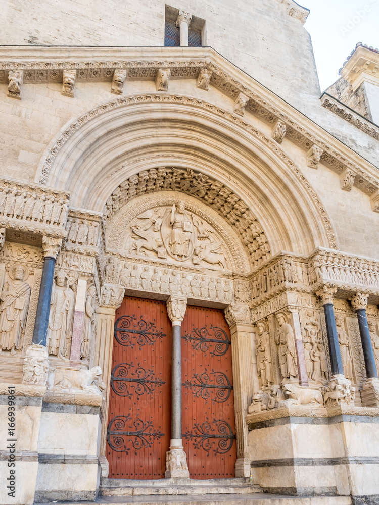 Entrance of St.Trophime church in Arles, France