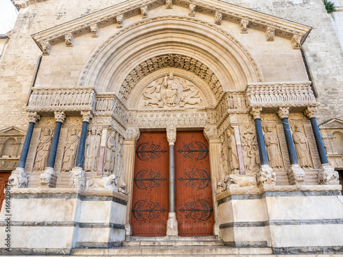 Entrance of St.Trophime church in Arles, France