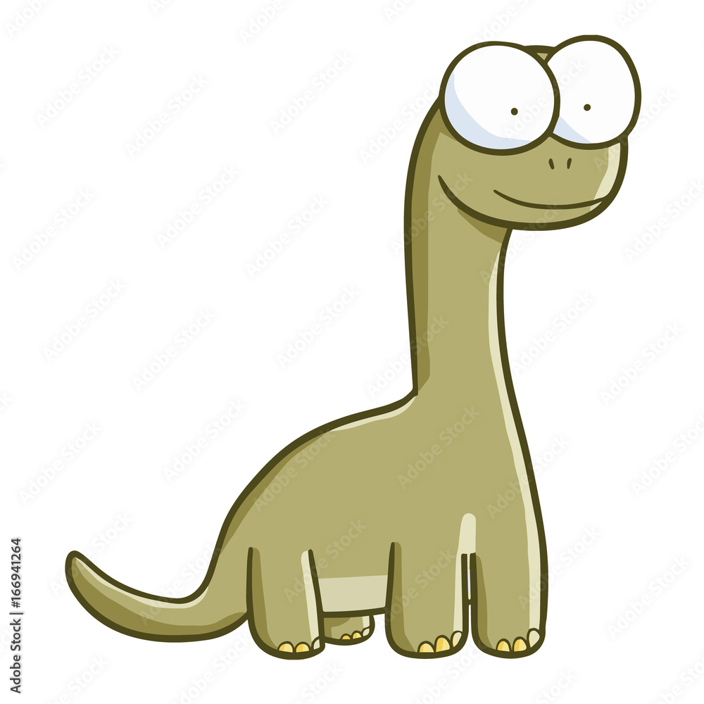 Funny and cute dinosaurs smiling in cartoon style - vector. Funny and cute dinosaurs smiling in cartoon style - vector.