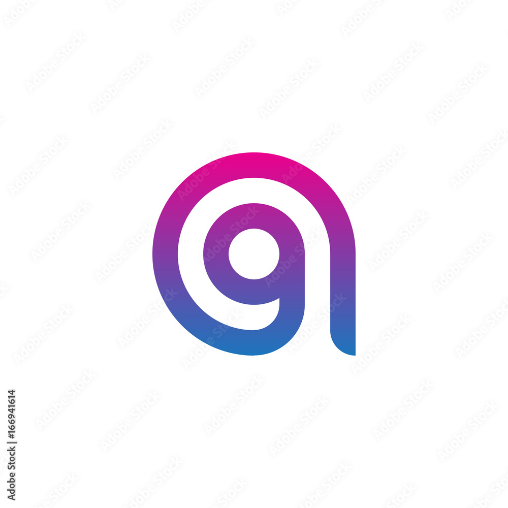 Initial letter ag, ga, g inside a, linked line circle shape logo, purple pink gradient color
Initial letter ag, ga, g inside a, linked line circle shape logo, purple pink gradient color