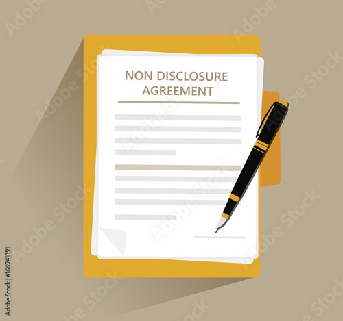 Non Disclosure Agreement document paper illustration vector
